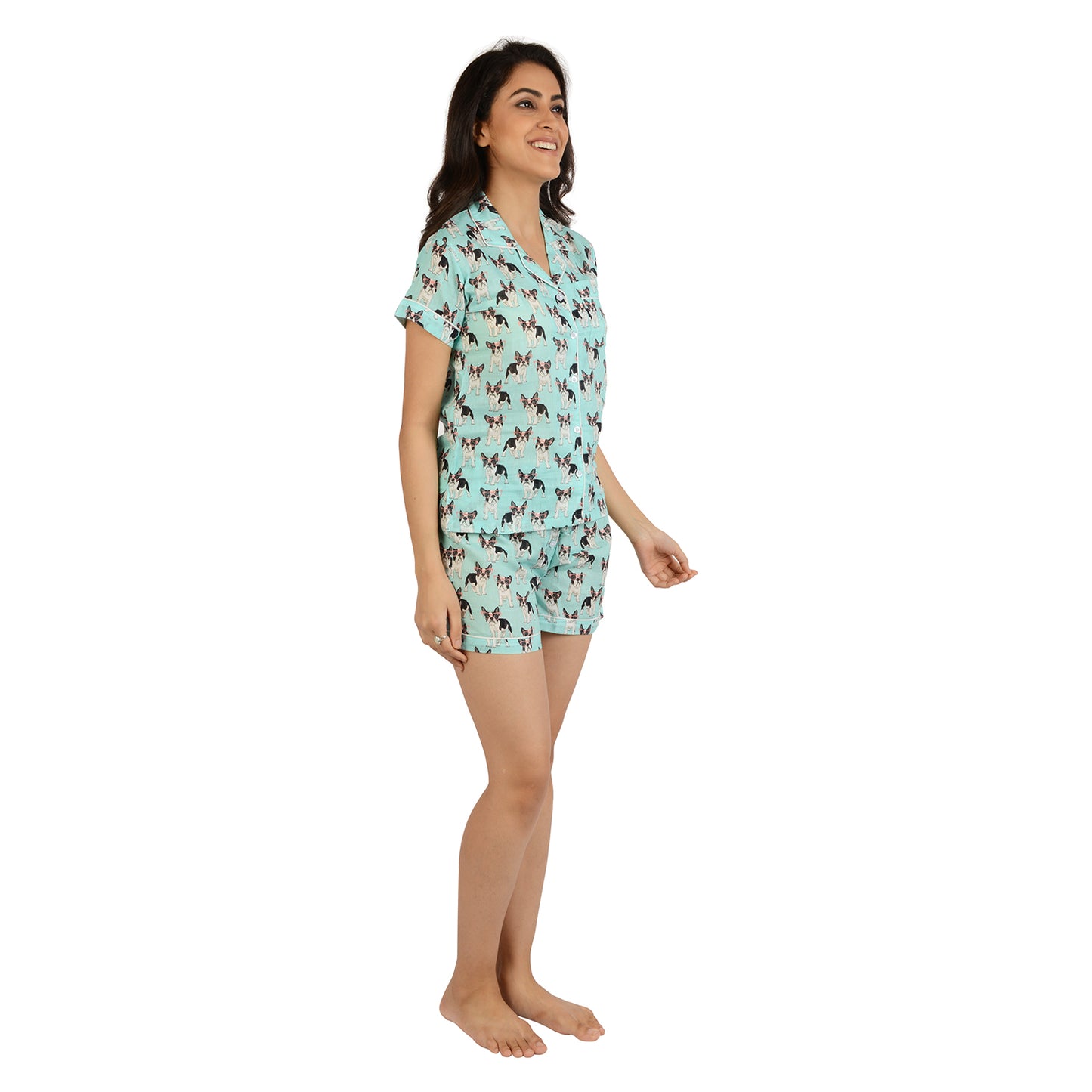 Beachside Bulldogs Printed Pajama Set