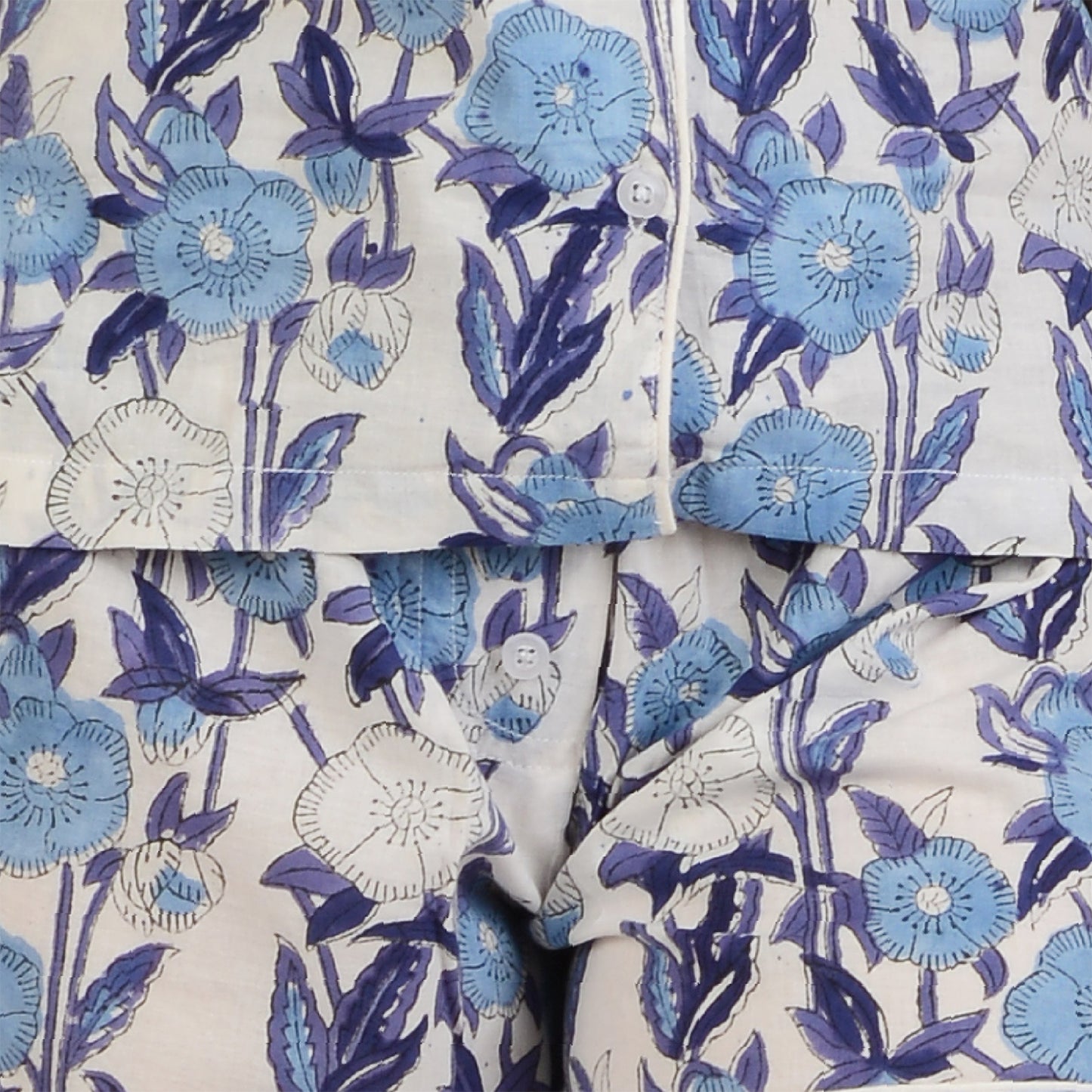 Blue Carnation Forest Printed Pajama Set