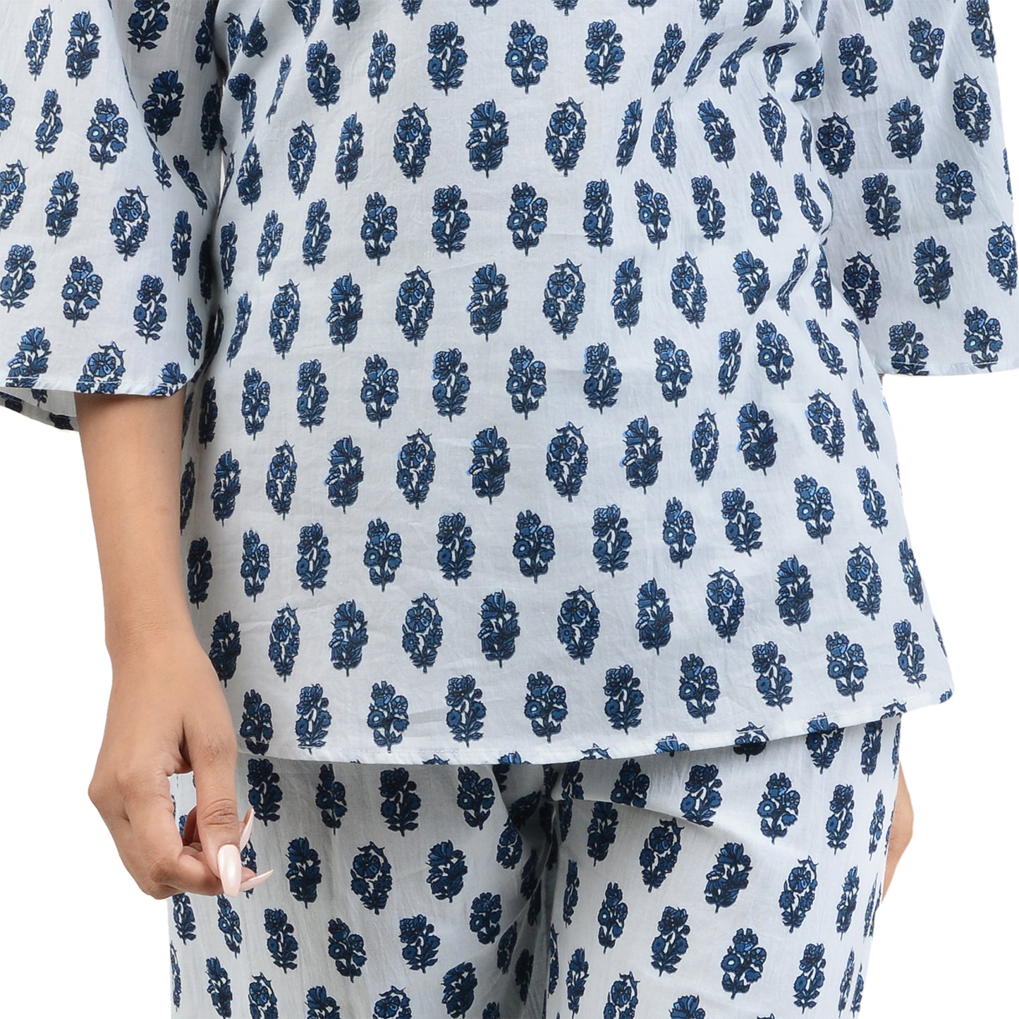 Cornflower Blue Printed Pajama Set