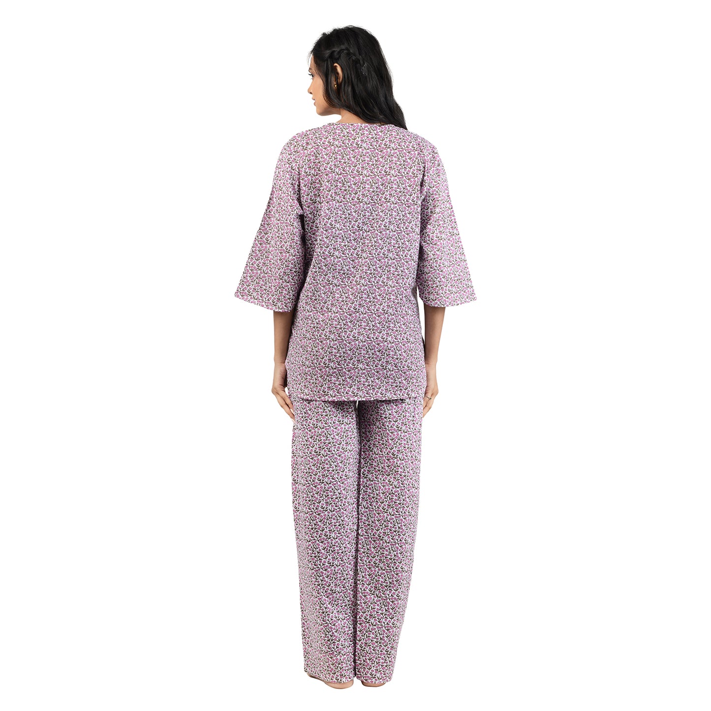 Tulip In The Breeze Printed Pajama Set
