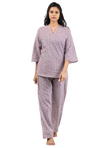 Tulip In The Breeze Printed Pajama Set