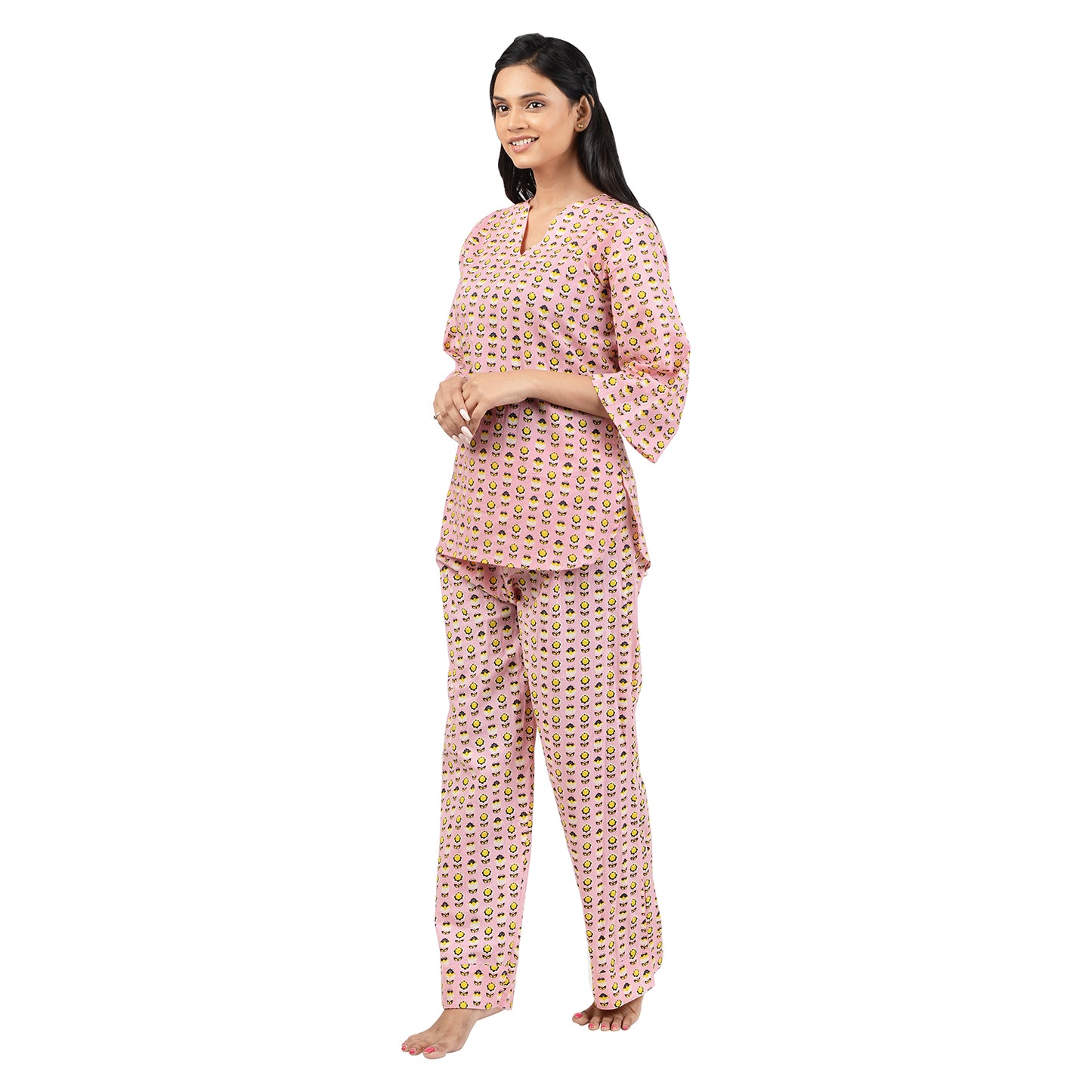 Posie Pink Printed Pajama Set
