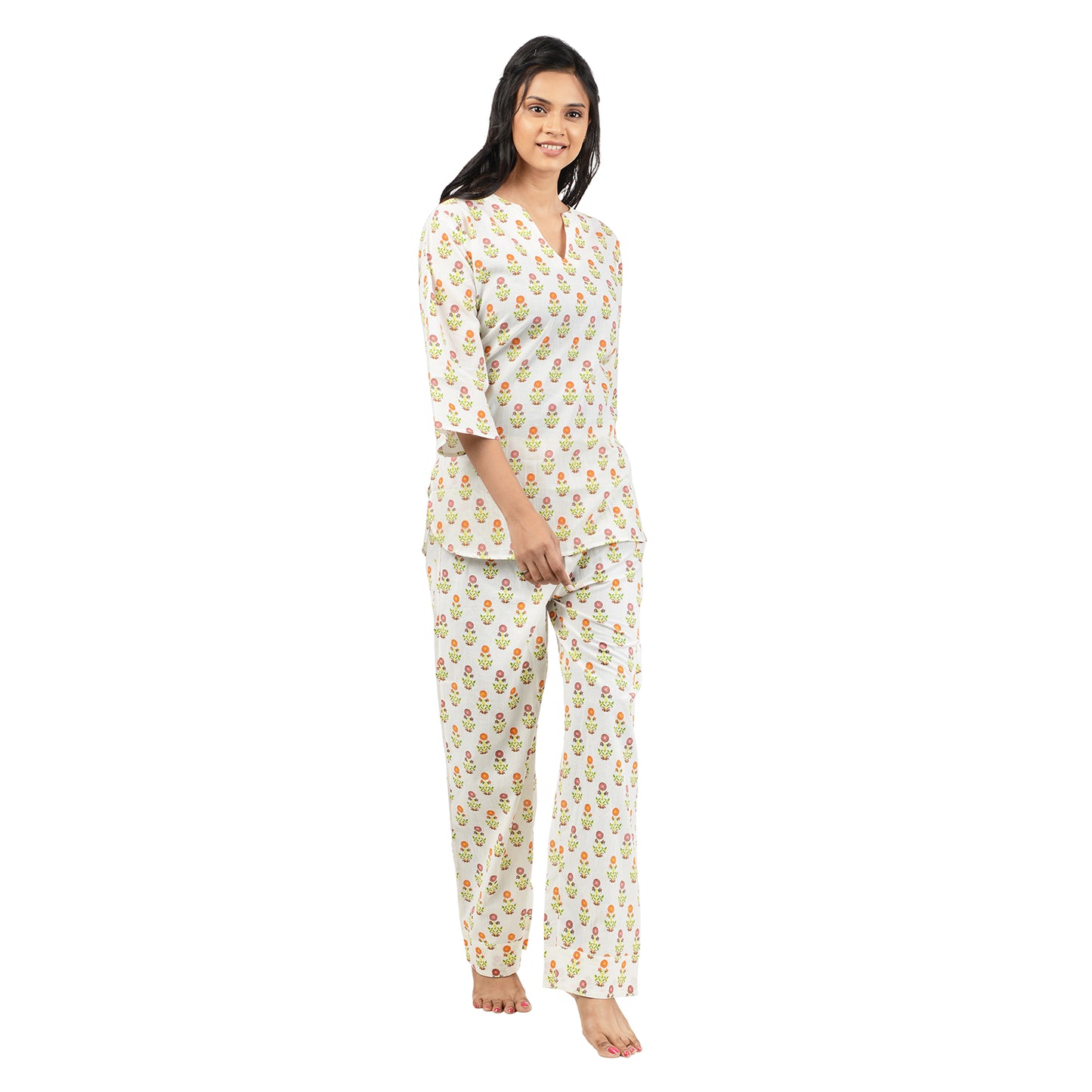 Merry Marigolds Printed Pajama Set
