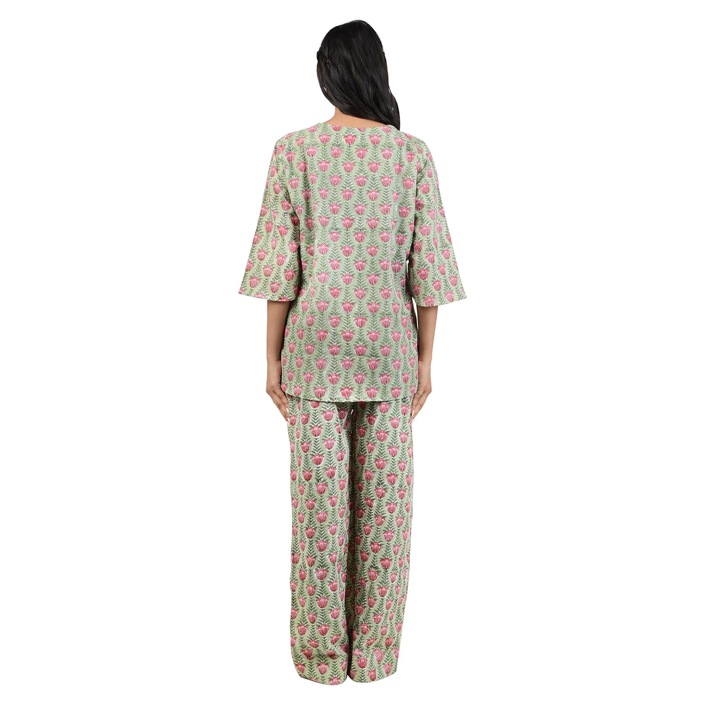 Lotus Lakeside Printed Pajama Set