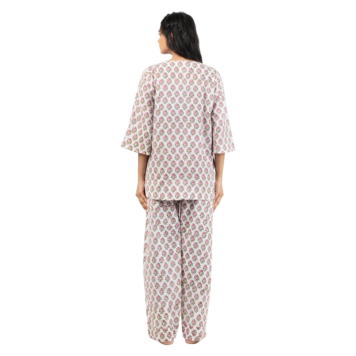 Dumbell Dew Drops Printed Pajama Set
