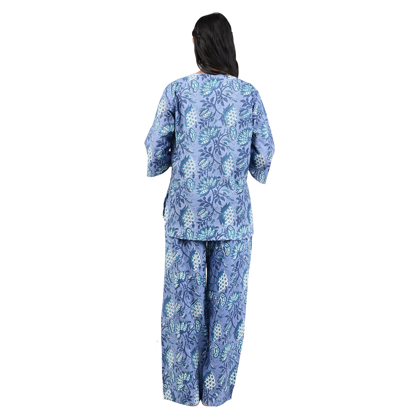 Midnight Bloom Printed Pajama Set