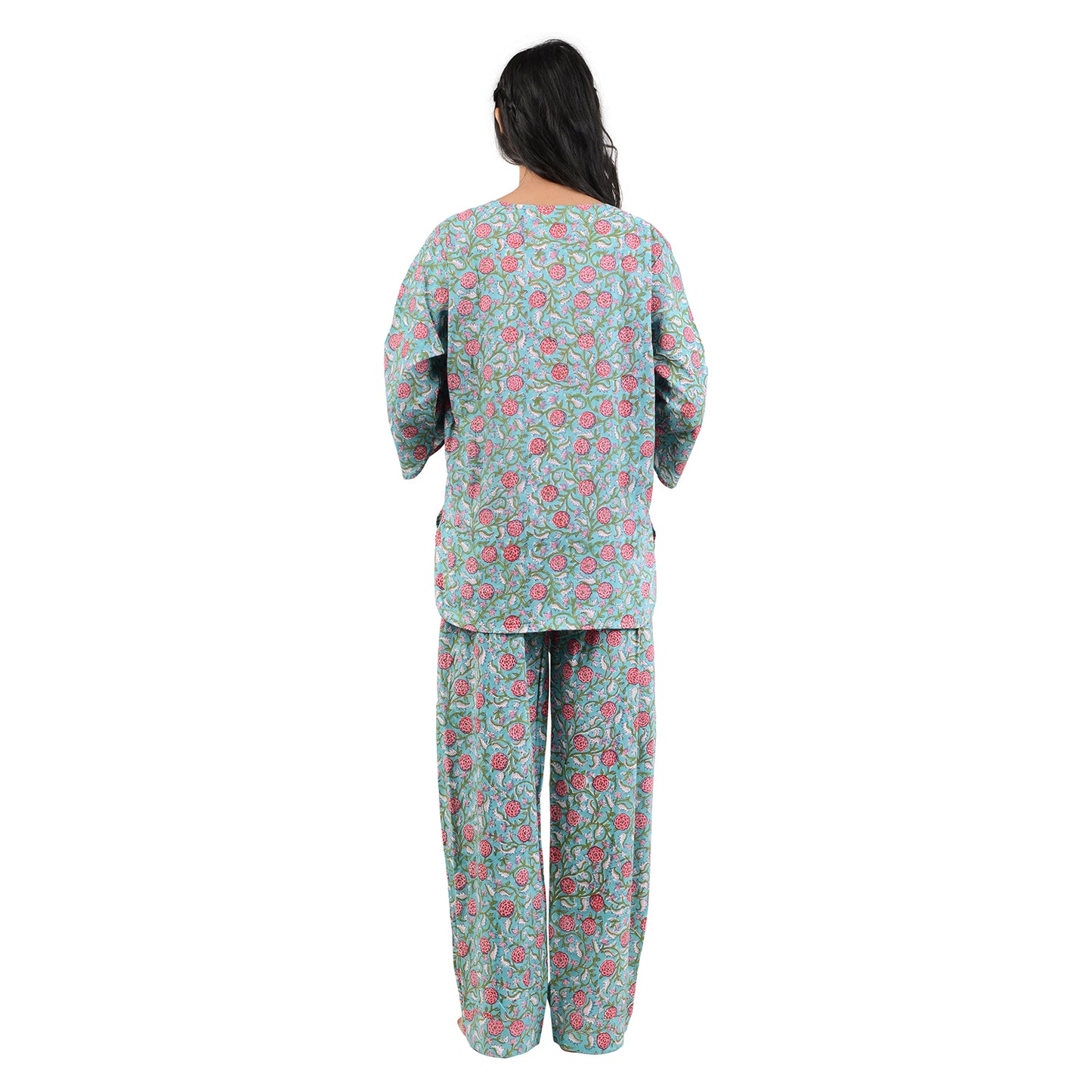 Peoney Parade Printed Pajama Set