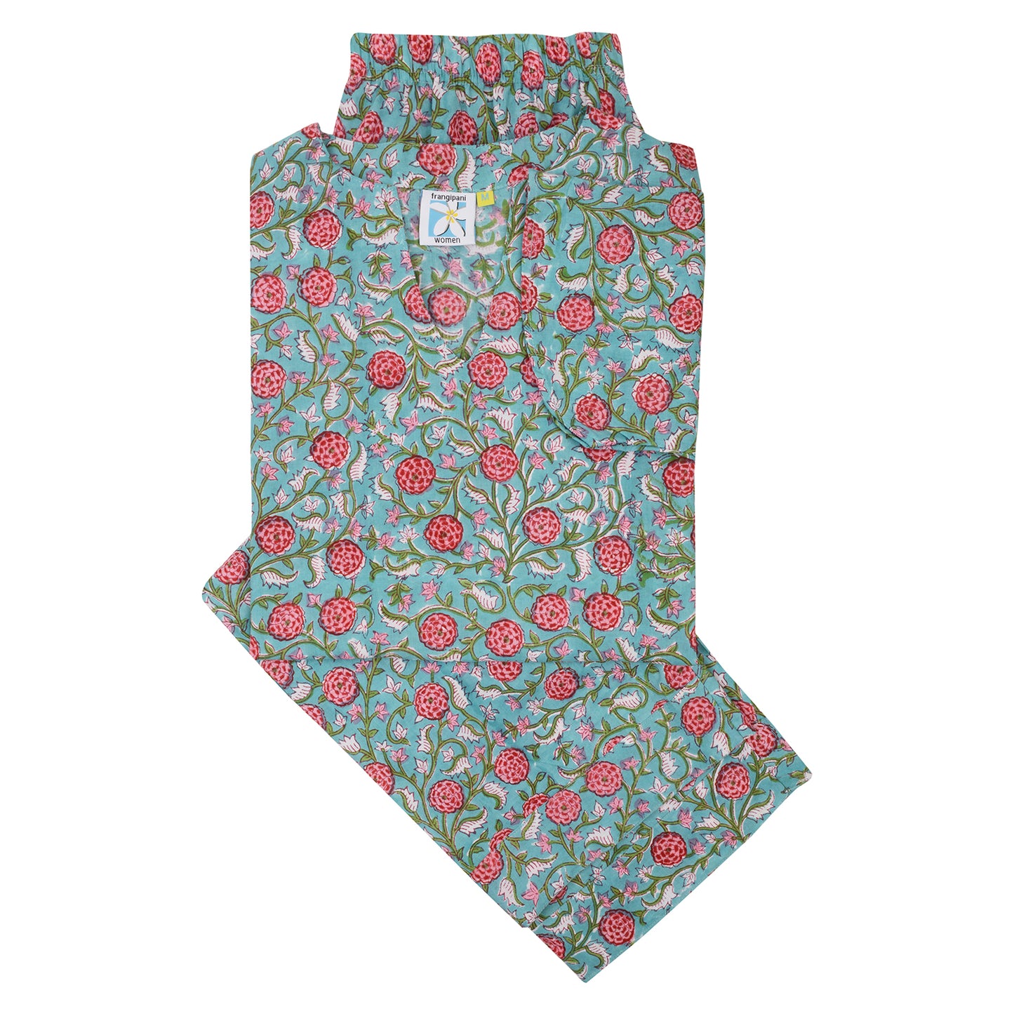 Peoney Parade Printed Pajama Set
