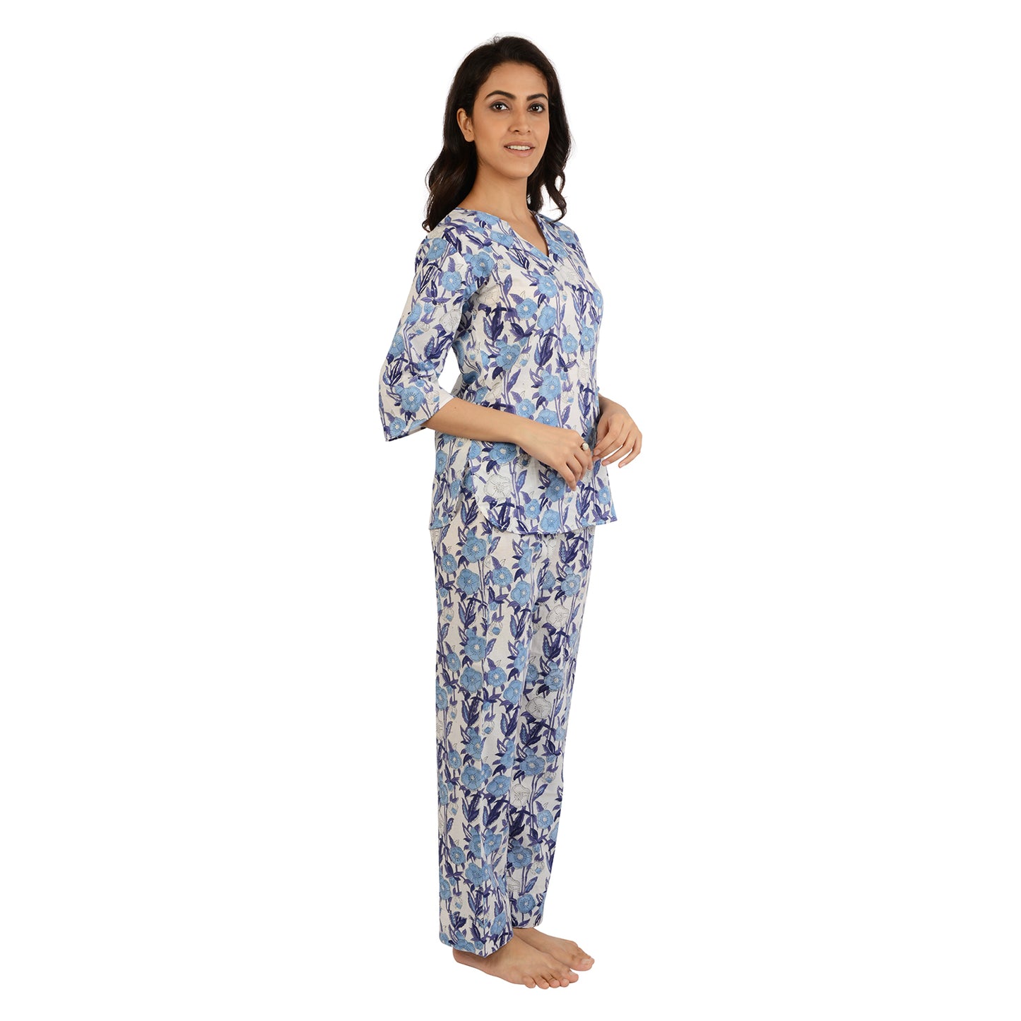 Carnation Forest Printed Pajama Set
