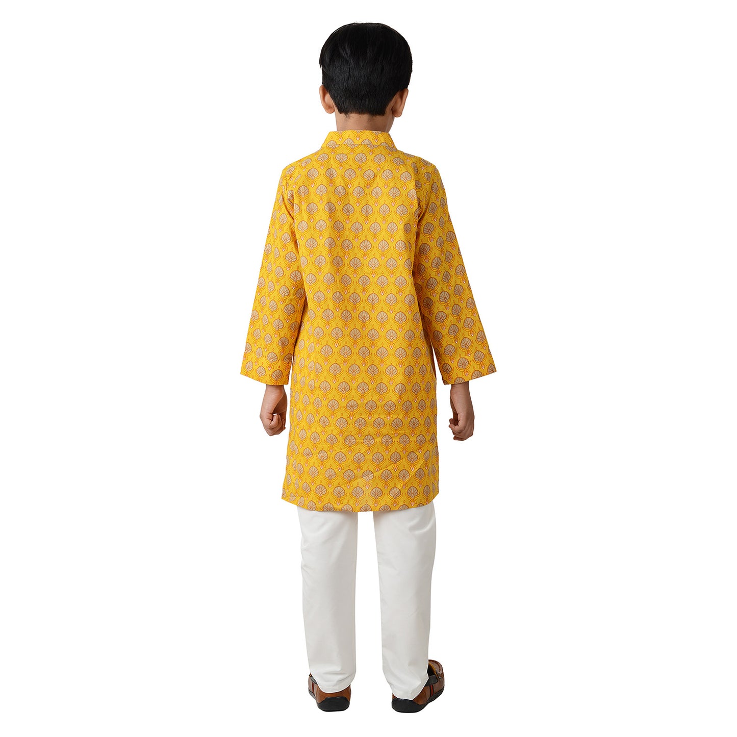Yellow Moghul Butti Kurta