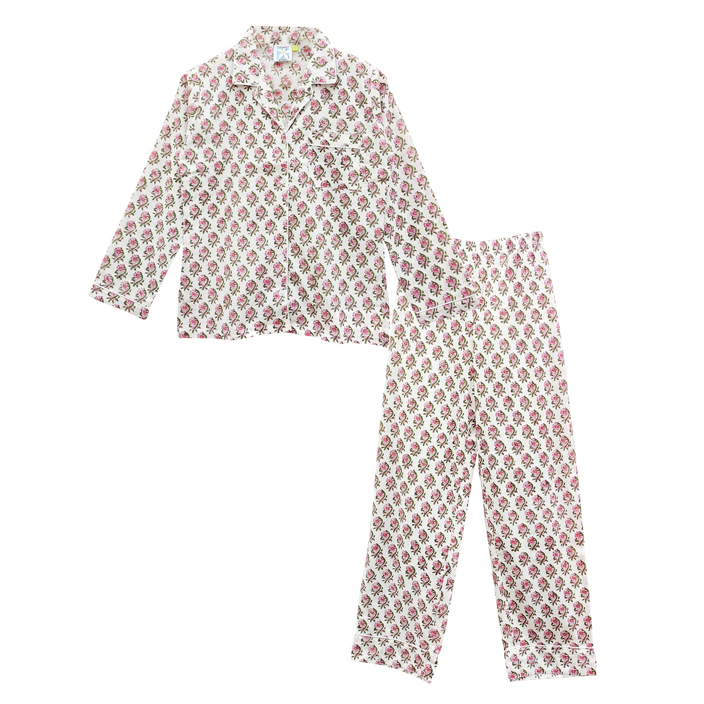 Dumbell Dew Drops Printed Pajama Set
