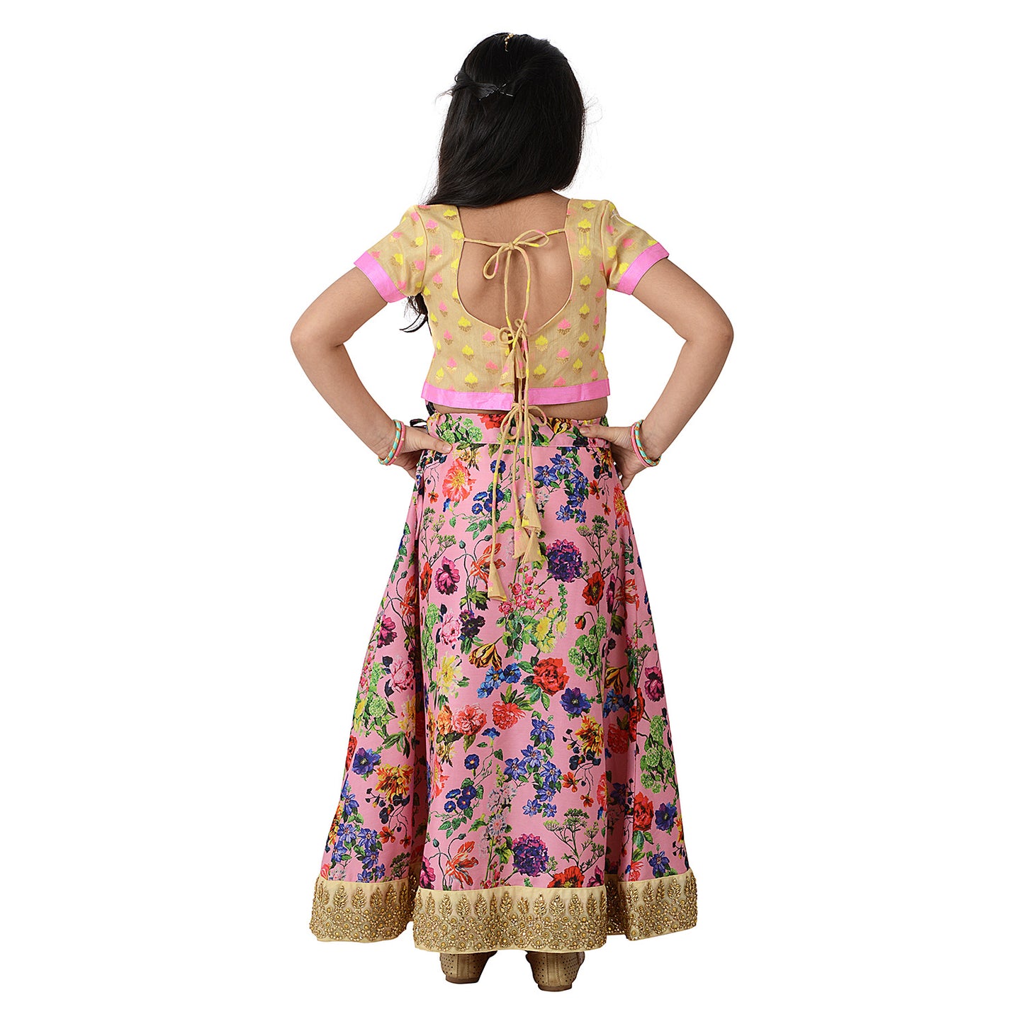 Pink Bloom Lengha