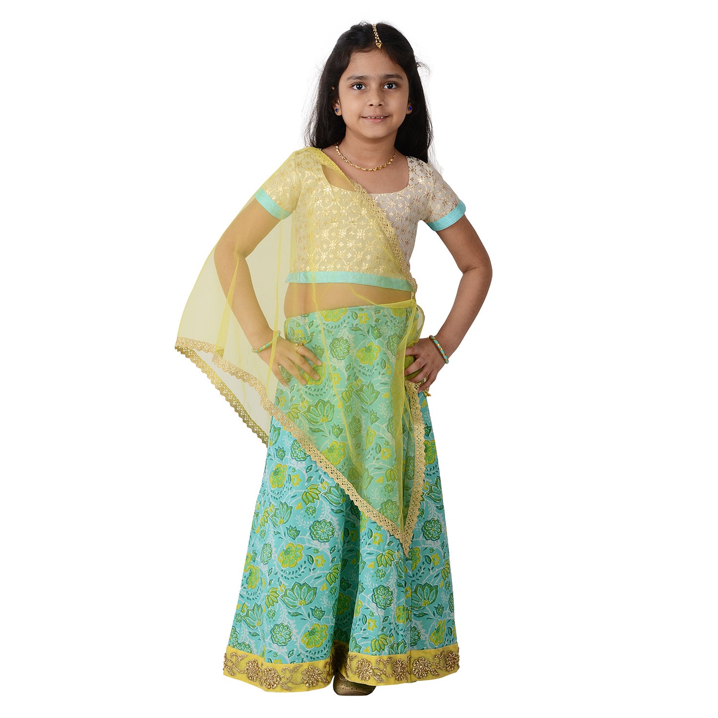 Aqua Bloom Lengha