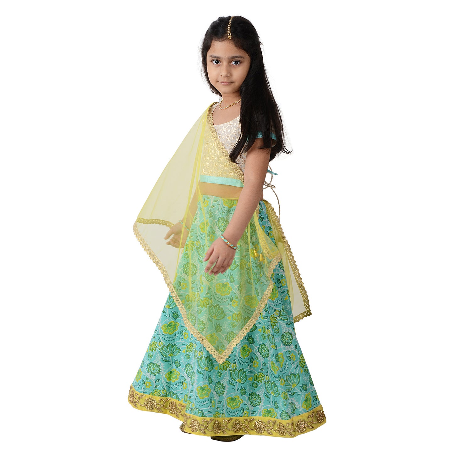Aqua Bloom Lengha
