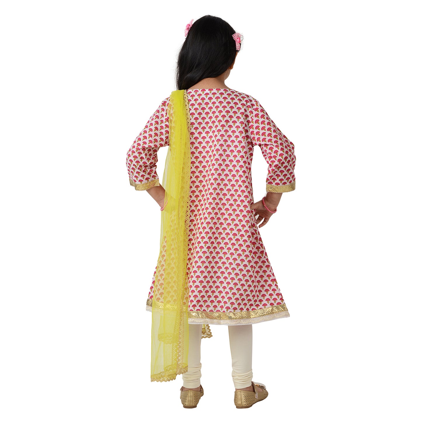 Red Carnation Yoke Kurti