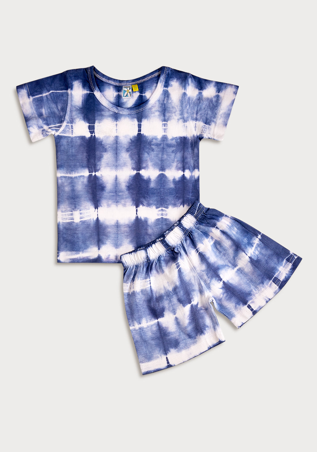 Indigo Splash Tie Dye Play Suit Night Wear Set