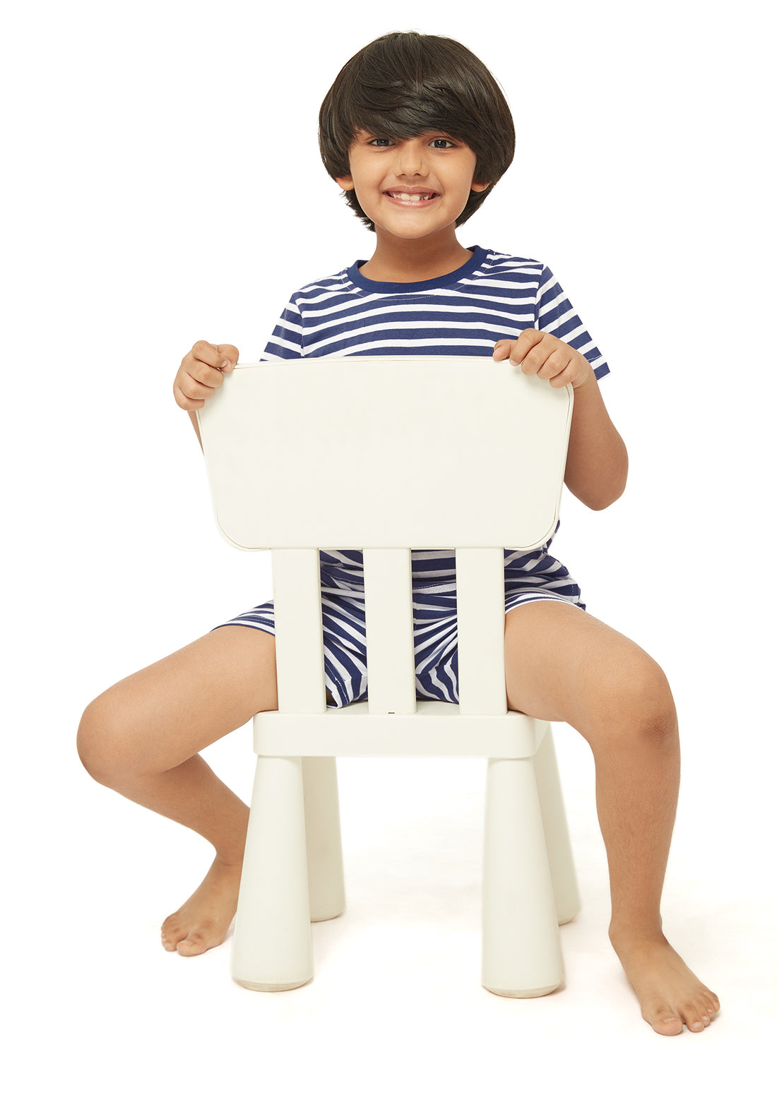 Navy Stripe Night Wear Set