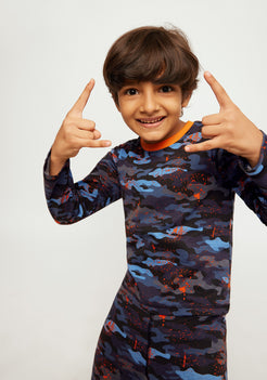 Army Antics Print  Night Wear Set