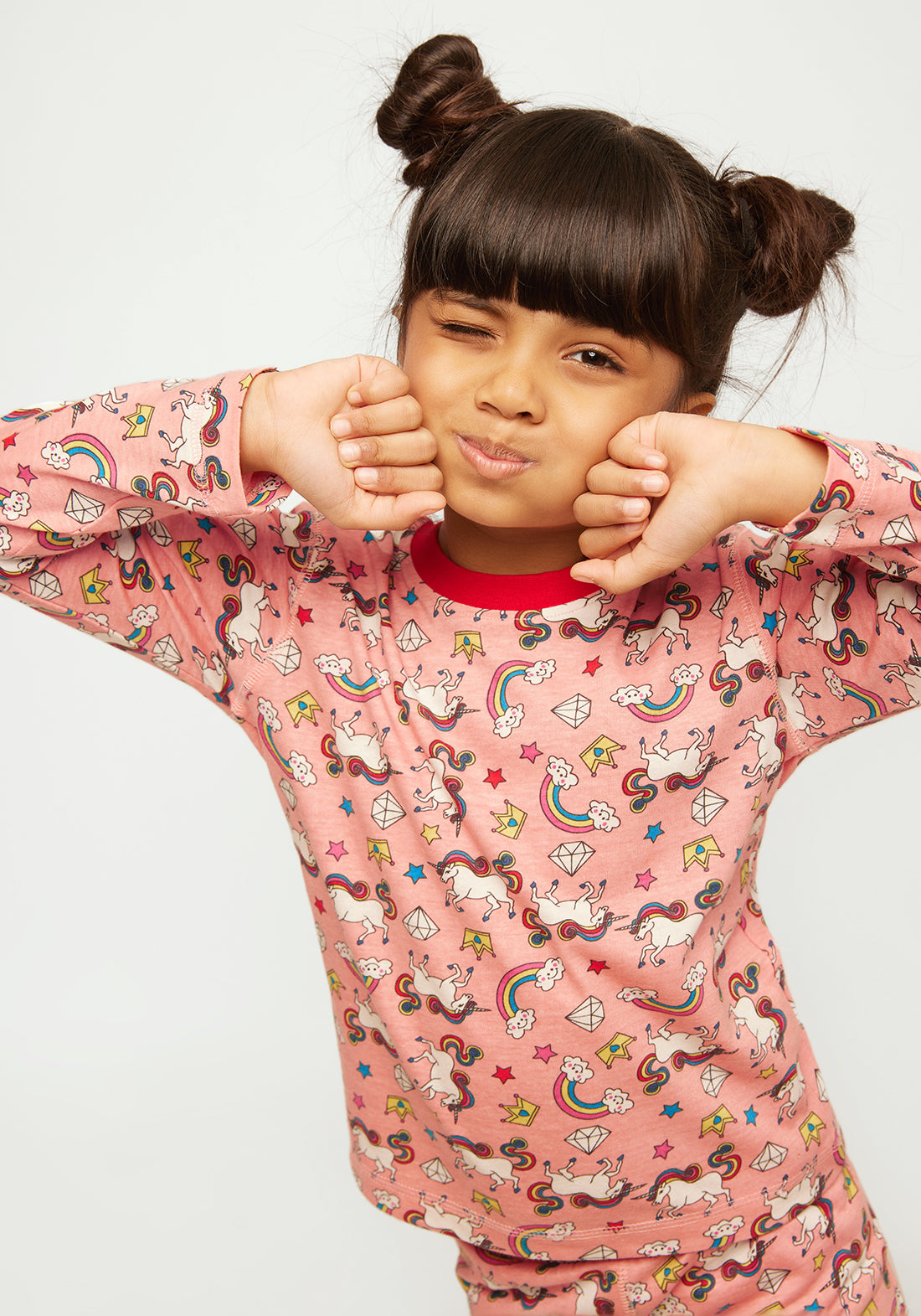 Starry eyed Unicorns Print Night Wear Set