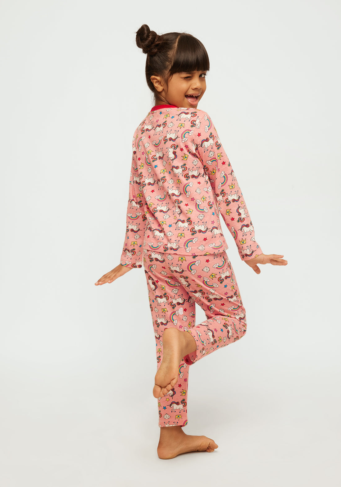 Starry eyed Unicorns Print Night Wear Set