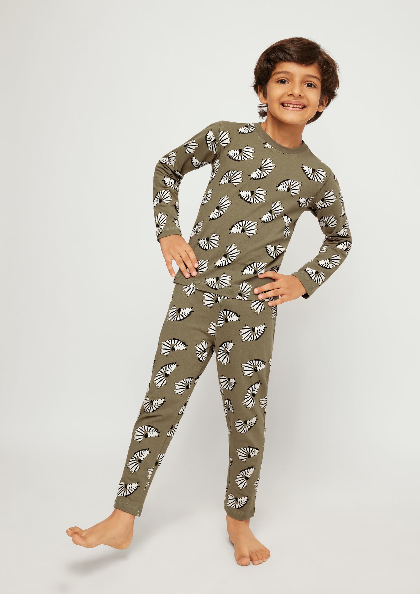 Zebra Crossing Print Night Wear Set