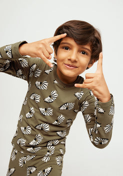 Zebra Crossing Print  Night Wear Set