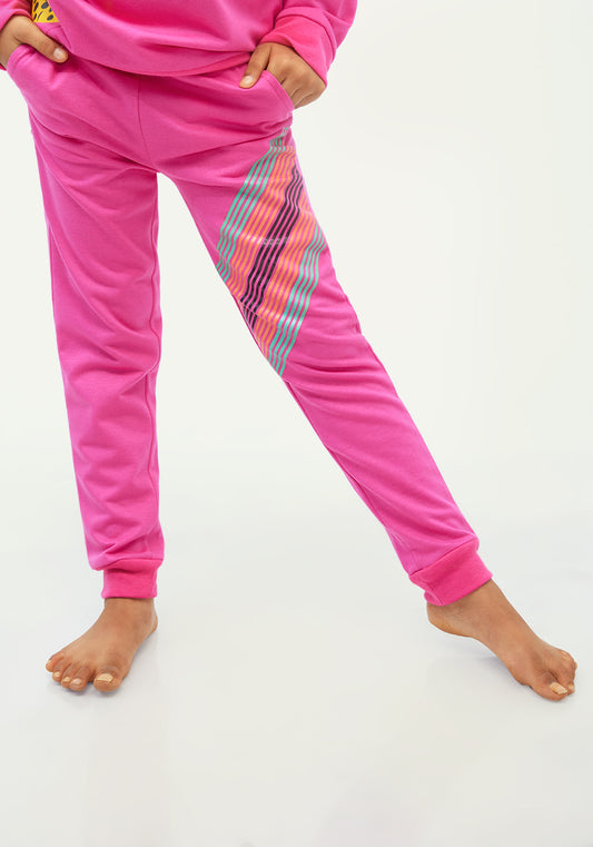 Hot Pink Terry Track Pant