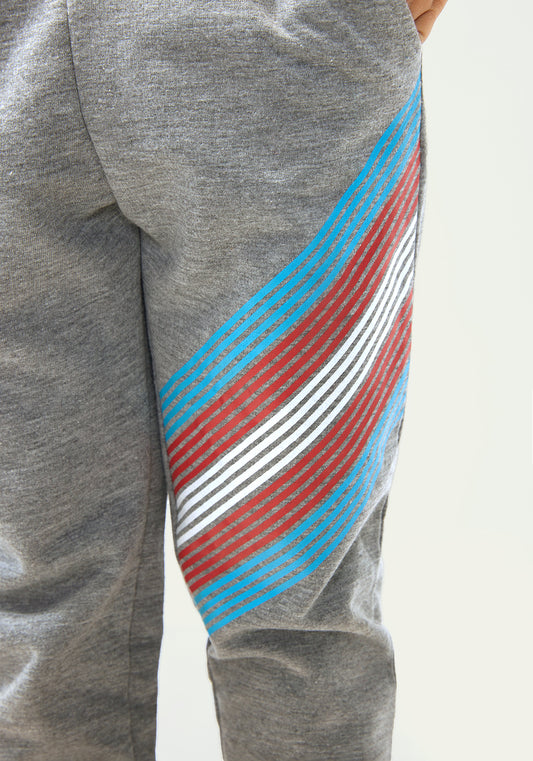 Grey Melange Terry Track Pant