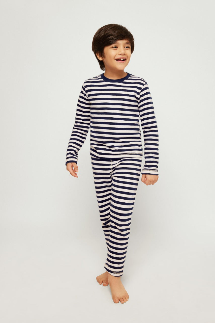 Summer Stripe Print Night Wear Set