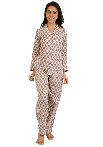 Dumbell Dew Drops Printed Pajama Set