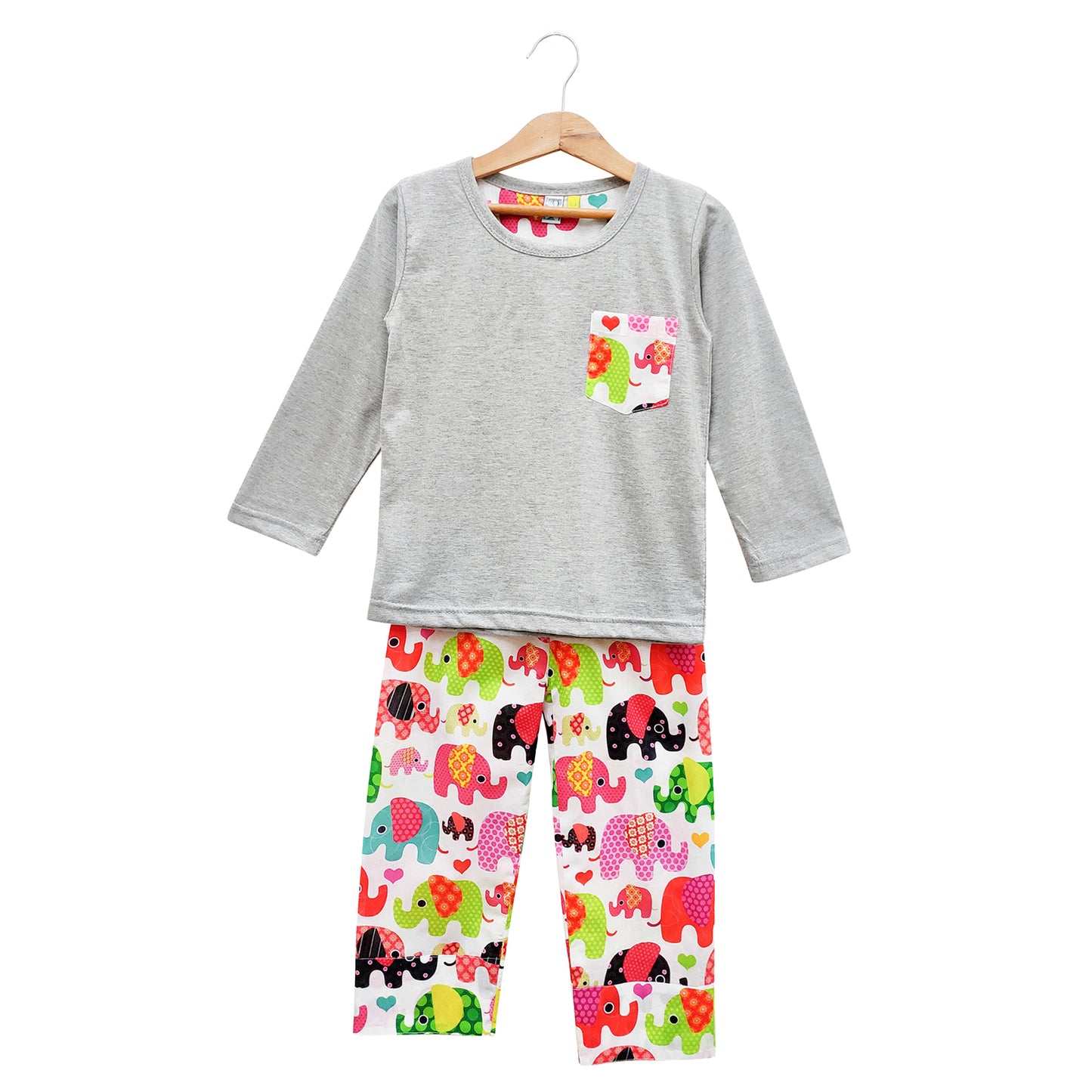 Elegant Elephants Night Wear Set