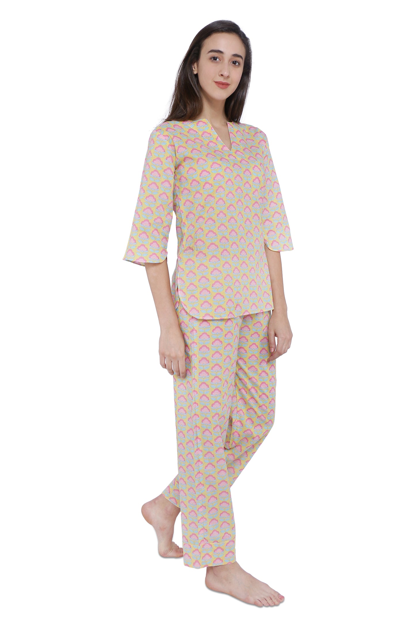 Marigold Summer Printed Pajama Set