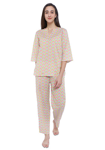 Marigold Summer Printed Pajama Set