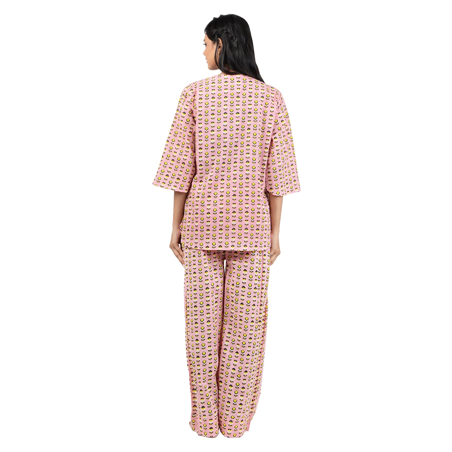 Posie Pink Printed Pajama Set
