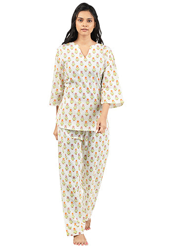 Merry Marigolds Printed Pajama Set
