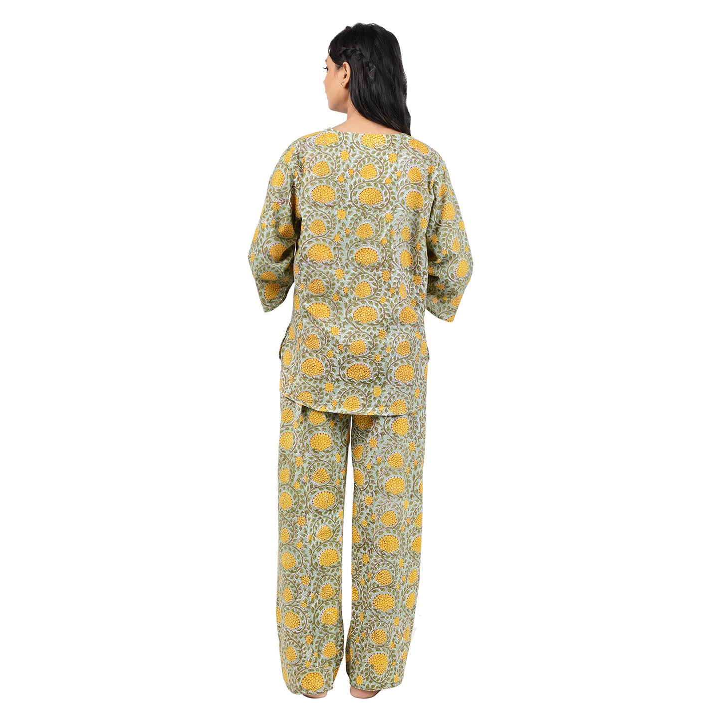 Gerbera Garden Printed Pajama Set