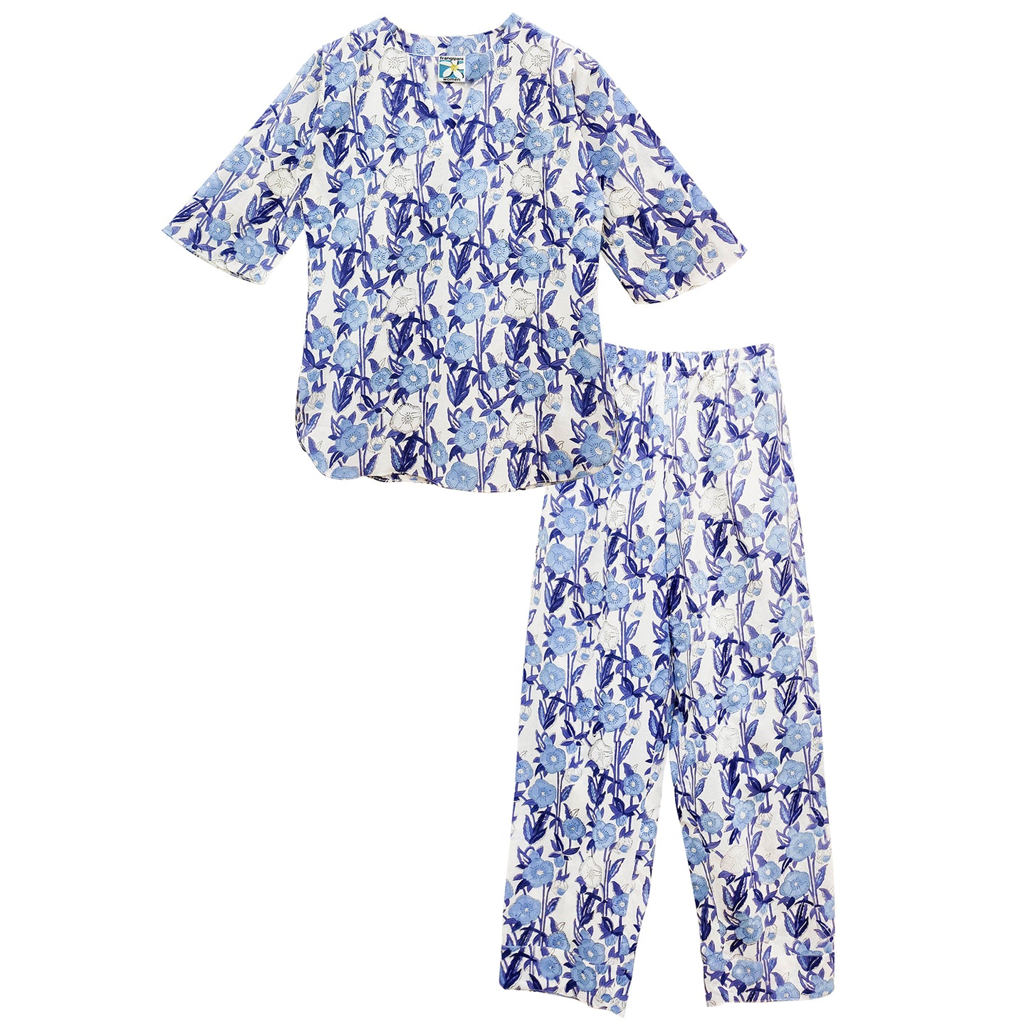 Carnation Forest Printed Pajama Set
