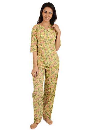 Passion Fruit Forest Printed Pajama Set
