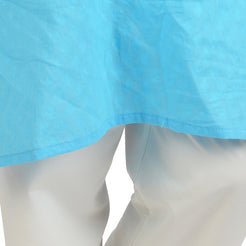 Azure Blue Motif Woven Cotton Kurta Set