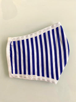 BLUE & WHITE STRIPE 3-PLY MASK