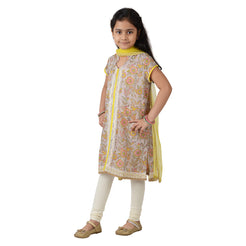 Pink Floral Lace Kurti