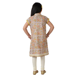 Pink Floral Lace Kurti