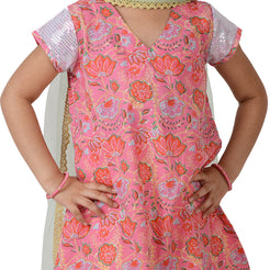 Floral Lace And Sequin Kurti
