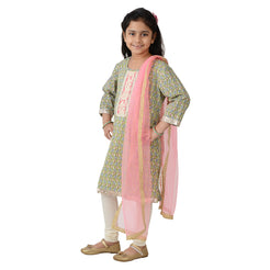 Aqua Vine And Lace Kurti