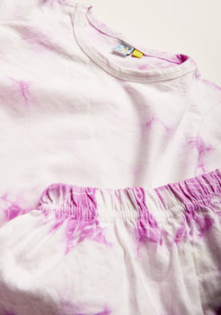 Lavender Splash Tie Dye Play Suit Night Wear Set