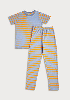 Orange Stripe Surprise Night Wear Set