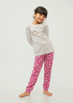 PINK, BLACK AND WHITE ZEBRA PRINT Tees + Track Pants