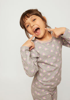 Rainbow Riddles Print  Night Wear Set