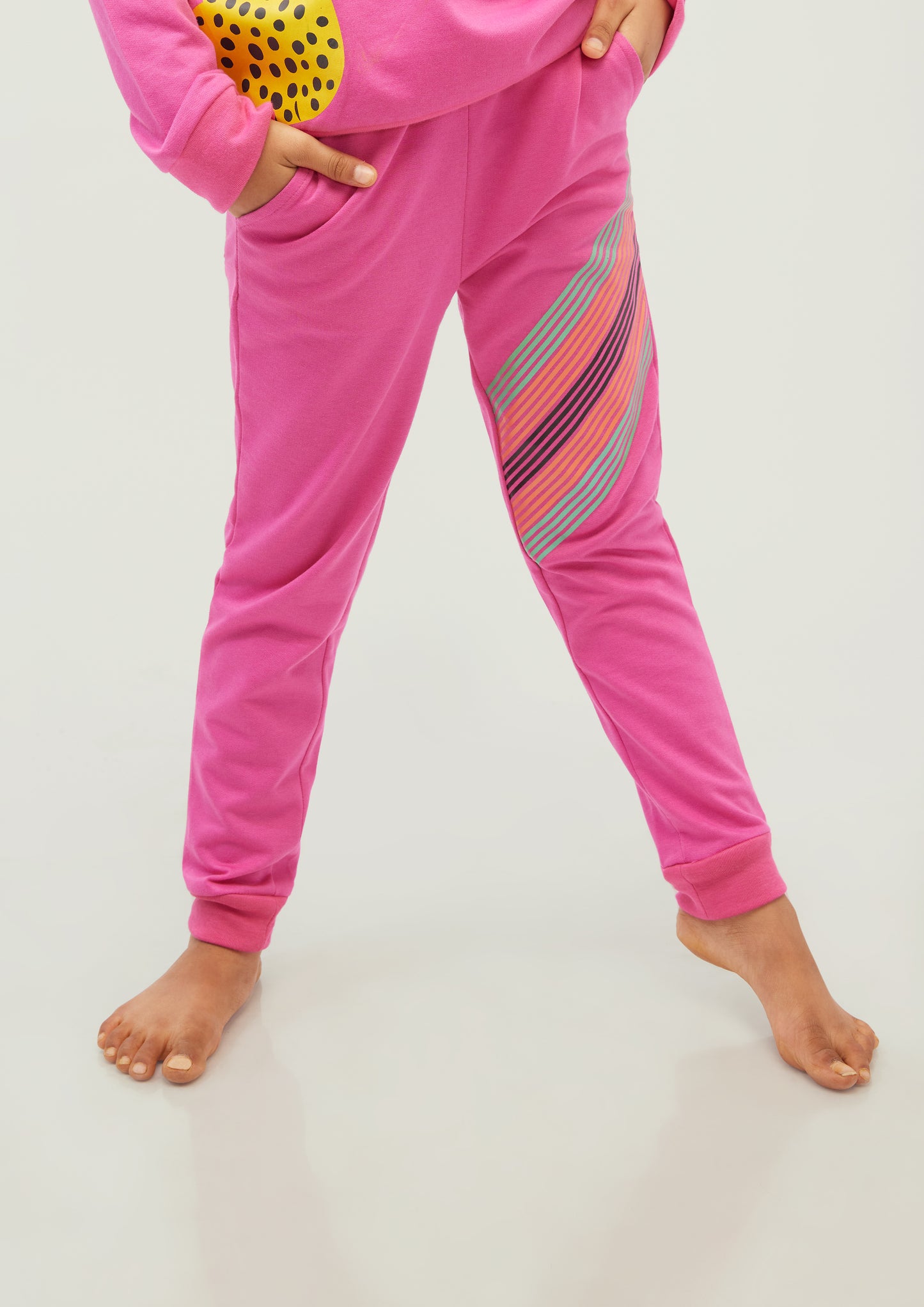Hot Pink Terry Track Pant