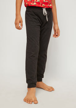 RED, YELLOW AND BLACK SCOOTER PRINT KNITTED PANTS